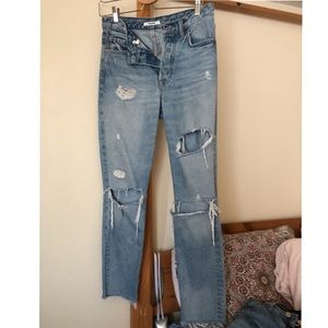 Karolina Distressed High-Rise Skinny Jeans